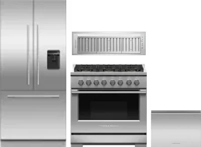 4 Piece Package Includes Refrigerator, Range, Hood And Dishwasher